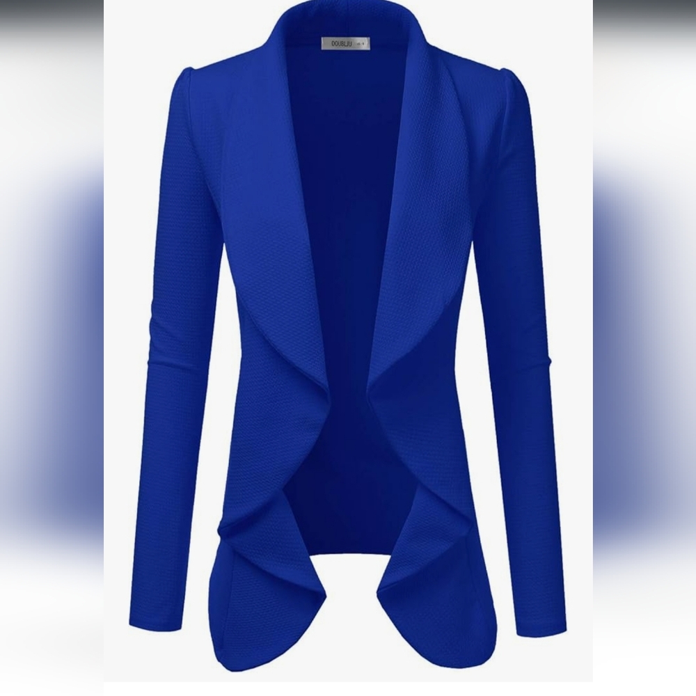 Women's Royal Blue Open Front Jacket